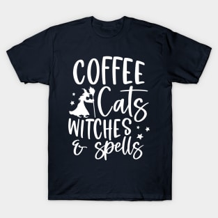 Coffee Cats Witches & Spells T-Shirt